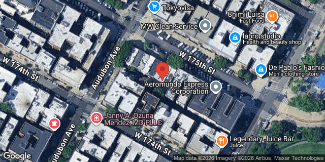 Aerial map of 524 WEST 175 STREET, Manhattan
