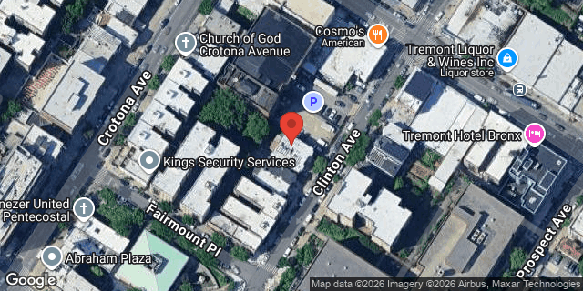 Aerial map of 1943 CLINTON AVENUE, Bronx