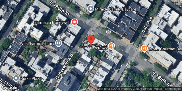 Aerial map of 896 EAST 180 STREET, Bronx
