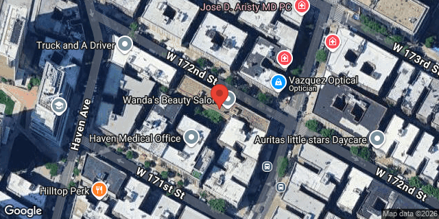 Aerial map of 700 WEST 172 STREET, Manhattan