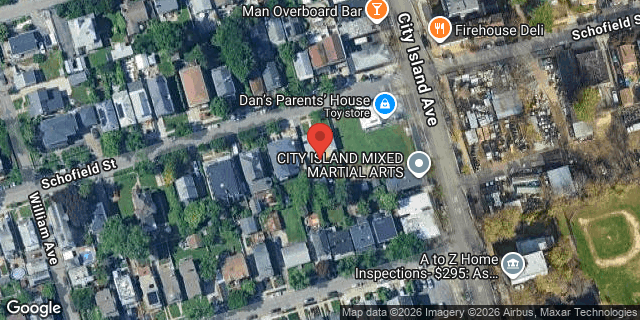 Aerial map of 100 SCHOFIELD STREET, Bronx