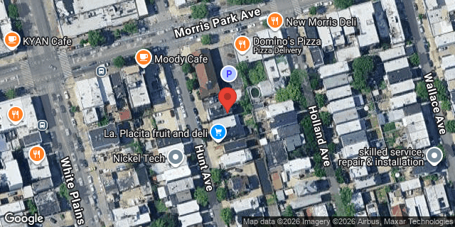 Aerial map of 1732 HUNT AVENUE, Bronx