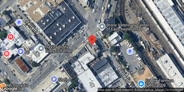 Aerial map of 1634 EASTCHESTER ROAD, Bronx