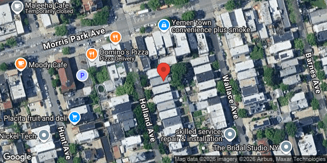 Aerial map of 1732 HOLLAND AVENUE, Bronx