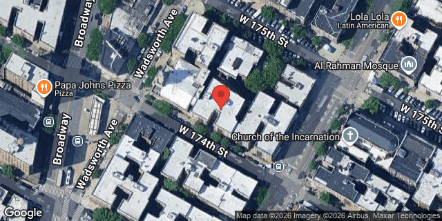 Aerial map of 609 WEST 174 STREET, Manhattan