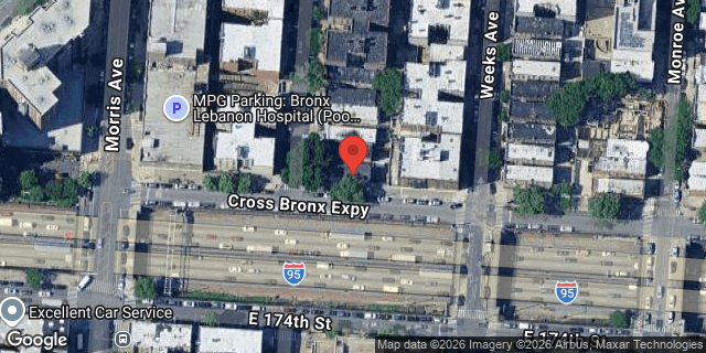 Aerial map of 1738 EASTBURN AVENUE, Bronx