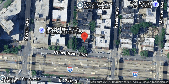 Aerial map of 1740 EASTBURN AVENUE, Bronx