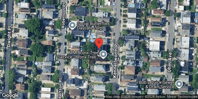 Aerial map of 1535 KENNELLWORTH PLACE, Bronx