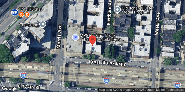 Aerial map of 1745 EASTBURN AVENUE, Bronx
