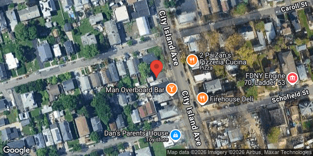 Aerial map of 253 CITY ISLAND AVENUE, Bronx