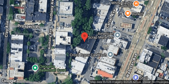 Aerial map of 1775 CARTER AVENUE, Bronx