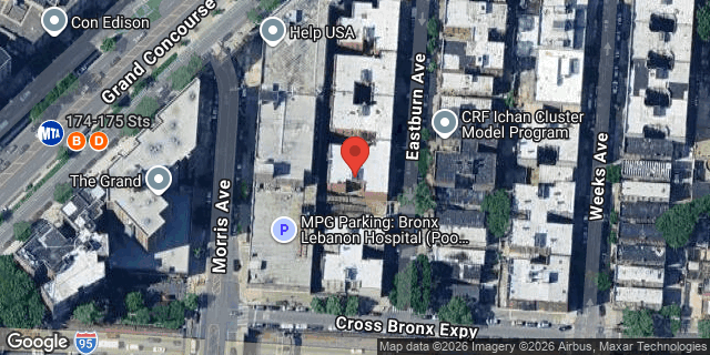 Aerial map of 1755 EASTBURN AVENUE, Bronx