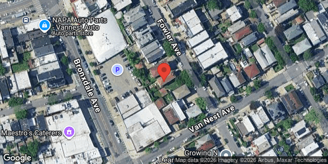 Aerial map of 1711 FOWLER AVENUE, Bronx