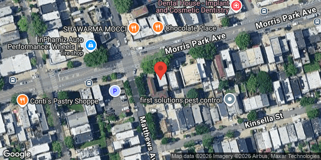 Aerial map of 832 MORRIS PARK AVENUE, Bronx