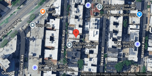 Aerial map of 1768 EASTBURN AVENUE, Bronx