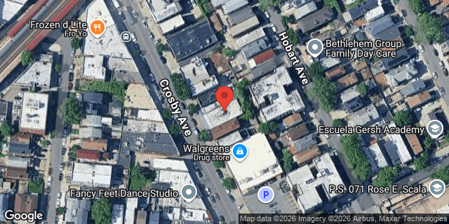 Aerial map of 1730 CROSBY AVENUE, Bronx