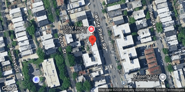 Aerial map of 1831 WHITE PLAINS ROAD, Bronx