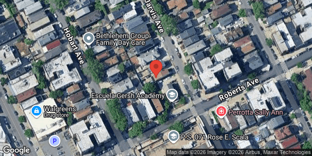 Aerial map of 1711 JARVIS AVENUE, Bronx
