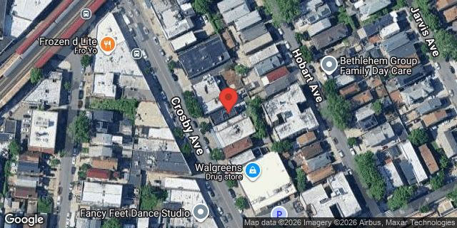 Aerial map of 1746 CROSBY AVENUE, Bronx
