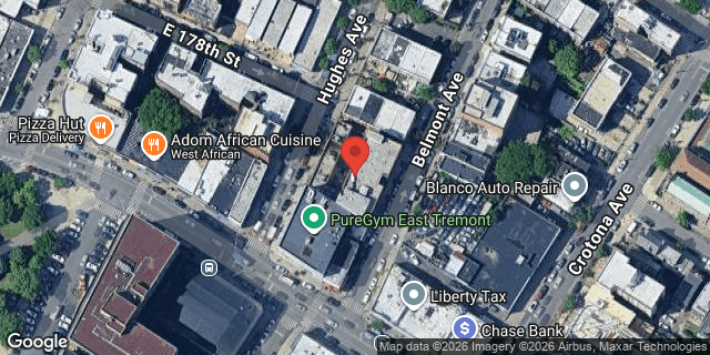 Aerial map of 1974 HUGHES AVENUE, Bronx