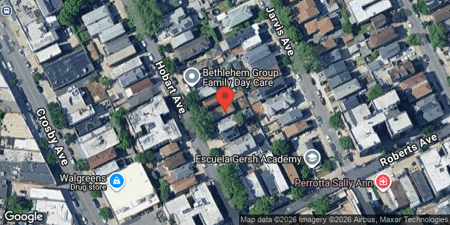 Aerial map of 1716 HOBART AVENUE, Bronx