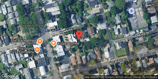 Aerial map of 156 HAWKINS STREET, Bronx