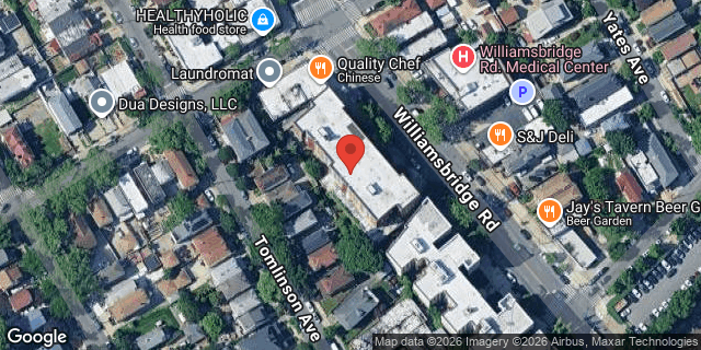 Aerial map of 1575 WILLIAMSBRIDGE ROAD, Bronx