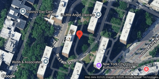 Aerial map of 1531 UNIVERSITY AVENUE, Bronx