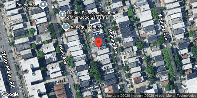 Aerial map of 1837 HOLLAND AVENUE, Bronx