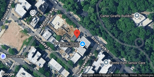 Aerial map of 876 BRONX PARK SOUTH, Bronx