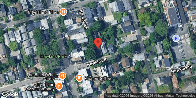 Aerial map of 153 HAWKINS STREET, Bronx