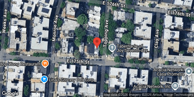 Aerial map of 249 EAST 175 STREET, Bronx