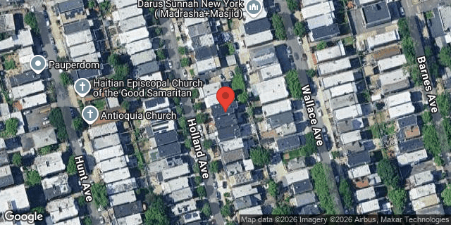 Aerial map of 1842 HOLLAND AVENUE, Bronx