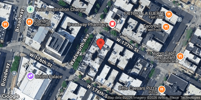 Aerial map of 618 WEST 177 STREET, Manhattan