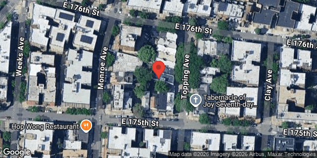 Aerial map of 1817 TOPPING AVENUE, Bronx