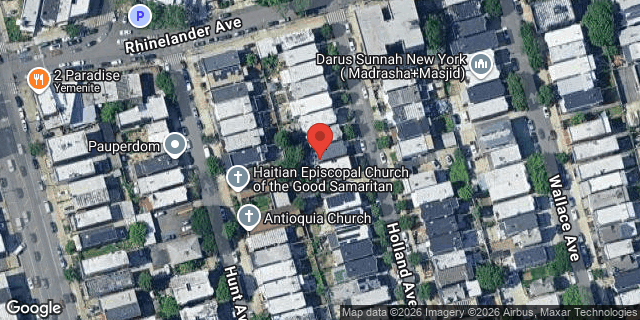 Aerial map of 1857 HOLLAND AVENUE, Bronx