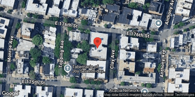 Aerial map of 250 EAST 176 STREET, Bronx