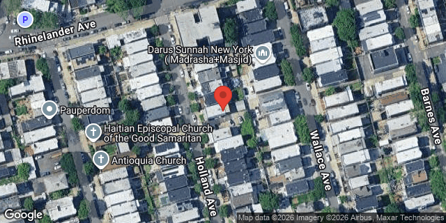 Aerial map of 1854 HOLLAND AVENUE, Bronx
