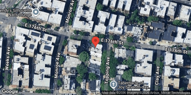 Aerial map of 1829 TOPPING AVENUE, Bronx