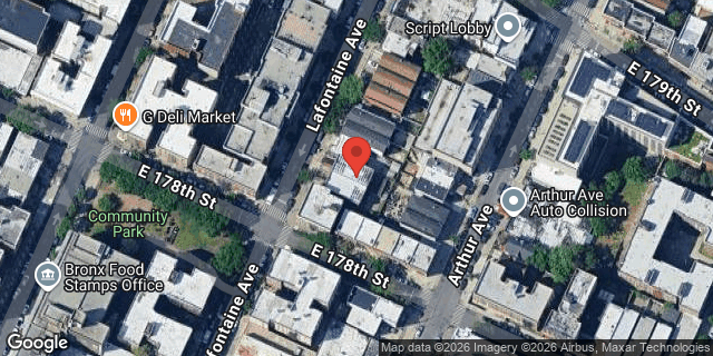 Aerial map of 2006 LAFONTAINE AVENUE, Bronx