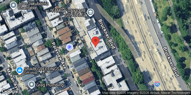 Aerial map of 3529 BRUCKNER BOULEVARD, Bronx