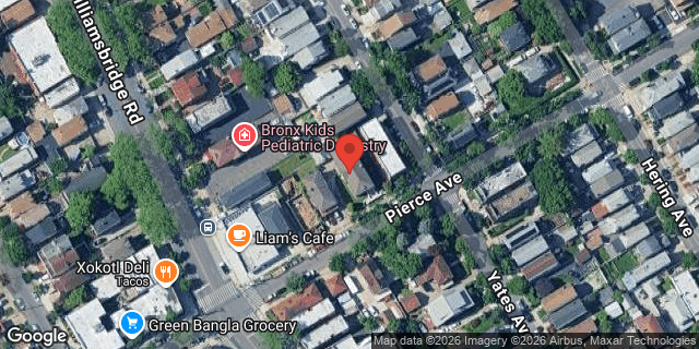 Aerial map of 1155 PIERCE AVENUE, Bronx