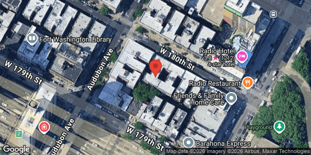 Aerial map of 512 WEST 180 STREET, Manhattan