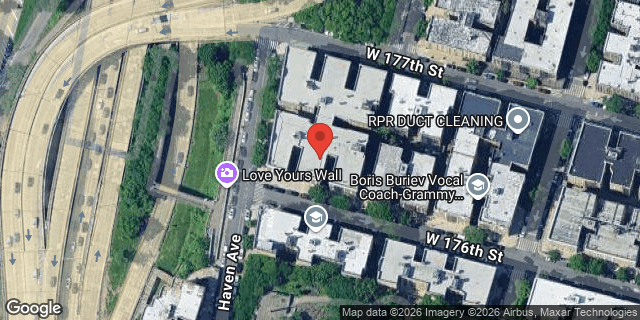 Aerial map of 217 HAVEN AVENUE, Manhattan