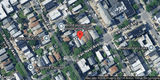 Aerial map of 1057 VAN NEST AVENUE, Bronx