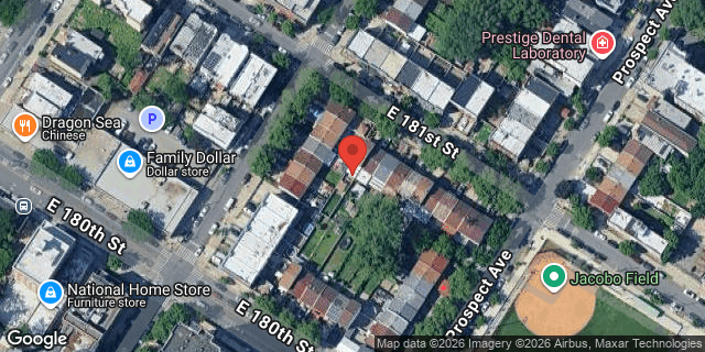 Aerial map of 738 EAST 181 STREET, Bronx