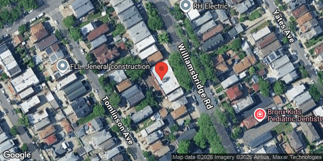 Aerial map of 1651 WILLIAMSBRIDGE ROAD, Bronx