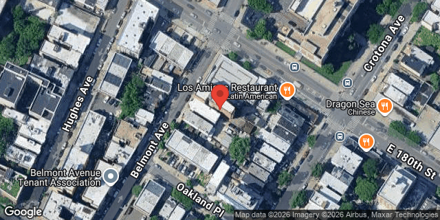 Aerial map of 2076 BELMONT AVENUE, Bronx