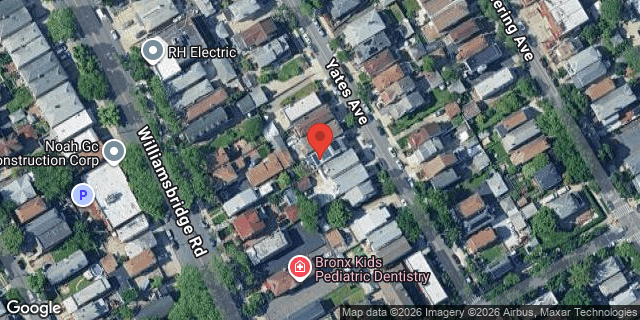 Aerial map of 1627 YATES AVENUE, Bronx