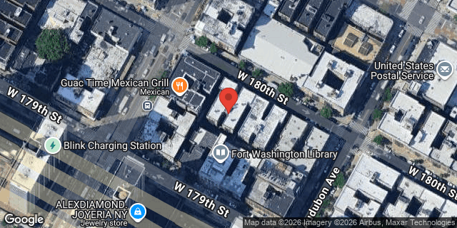 Aerial map of 556 WEST 180 STREET, Manhattan